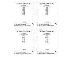 Service Manual for Case IH Tractors model 570