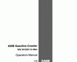 Case Dozers model 420B Operator's Manual