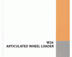 Case Wheel loaders model W26 Service Manual