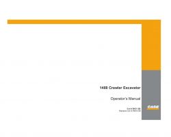 Case Excavators model 1488C Operator's Manual