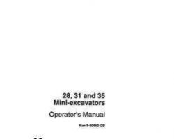 Case Mini excavators model 31 Operator's Manual