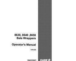 Operator's Manual for Case IH Balers model 8640