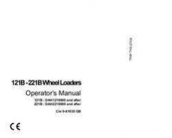 Case Wheel loaders model 221B Operator's Manual