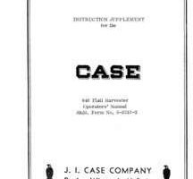 Operator's Manual for Case IH Harvester model 640