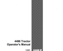 Operator's Manual for Case IH Tractors model 4496