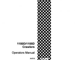 Case Dozers model 1150D Operator's Manual