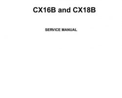 Case Excavators model CX16B Service Manual