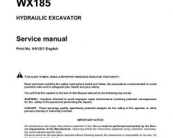 Case Excavators model WX145 Service Manual