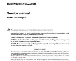 Case Excavators model WX210 Service Manual