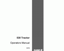 Operator's Manual for Case IH Tractors model 530SL