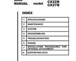 Case Excavators model CX20B Service Manual