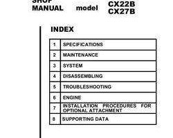 Case Excavators model CX22B Service Manual