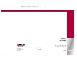 Operator's Manual for Case IH Tractors model 1390