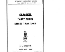 Operator's Manual for Case IH Tractors model 430