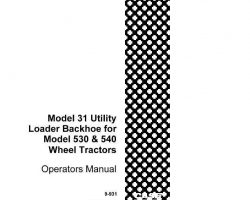 Case Loader backhoes model 540 Operator's Manual
