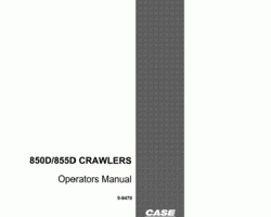 Case Dozers model 855D Operator's Manual