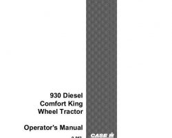 Operator's Manual for Case IH Tractors model 930