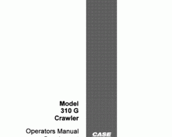 Case Dozers model 310G Operator's Manual