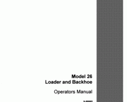 Case Loader backhoes model 480CK Operator's Manual