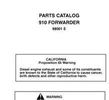 Parts Catalogs for Timberjack Series model 910 Forwarders