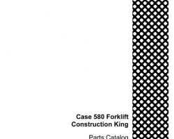 Parts Catalog for Case Forklifts model 580