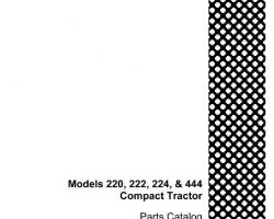 Parts Catalog for Case IH Tractors model 220