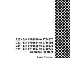 Parts Catalog for Case IH Tractors model 222