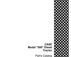 Parts Catalog for Case IH Tractors model 500