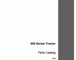Parts Catalog for Case IH Tractors model 600
