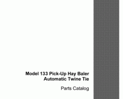 Parts Catalog for Case IH Balers model 133