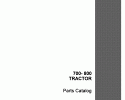 Parts Catalog for Case IH Tractors model 800