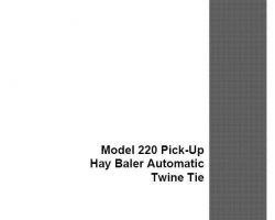 Parts Catalog for Case IH Balers model 220