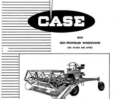 Parts Catalog for Case IH Windrower model 840