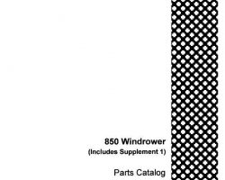 Parts Catalog for Case IH Windrower model 850