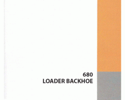 Parts Catalog for Case Loader backhoes model 680