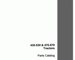 Parts Catalog for Case IH Tractors model 470