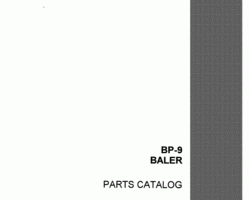 Parts Catalog for Case IH Balers model 37