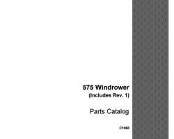 Parts Catalog for Case IH Windrower model 575