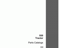 Parts Catalog for Case IH Tractors model 930
