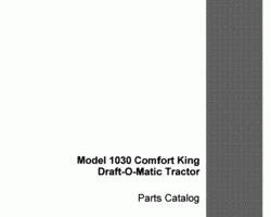 Parts Catalog for Case IH Tractors model 1030