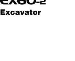 Hitachi Ex-2 Series model Ex60-2 Excavators Owner Operator Manual