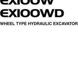 Hitachi Ex-series model Ex100wd Excavators Owner Operator Manual