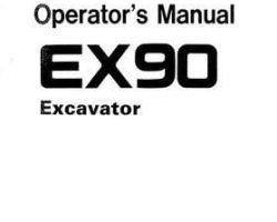 Hitachi Ex-series model Ex90 Excavators Owner Operator Manual