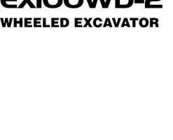Hitachi Ex-2 Series model Ex100wd-2 Excavators Owner Operator Manual