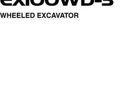Hitachi Ex-3 Series model Ex100wd-3 Excavators Owner Operator Manual
