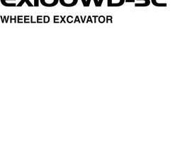 Hitachi Ex-3 Series model Ex100wd-3c Excavators Owner Operator Manual