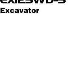 Hitachi Ex-5 Series model Ex125wd-5 Excavators Owner Operator Manual