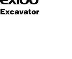 Hitachi Ex-series model Ex100 Excavators Owner Operator Manual