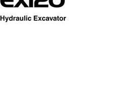 Hitachi Ex-series model Ex120 Excavators Owner Operator Manual