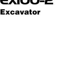 Hitachi Ex-2 Series model Ex100-2 Excavators Owner Operator Manual